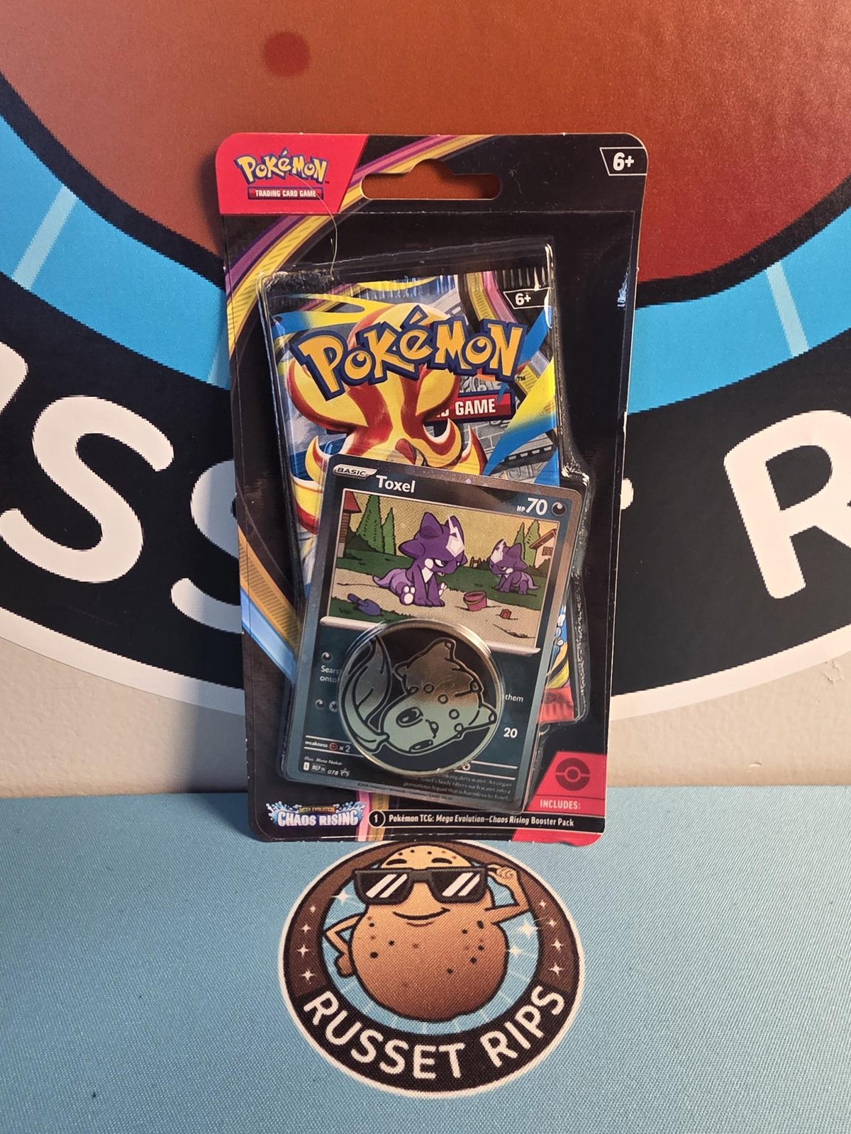 Chaos Rising single pack blister with Toxel promo and coin