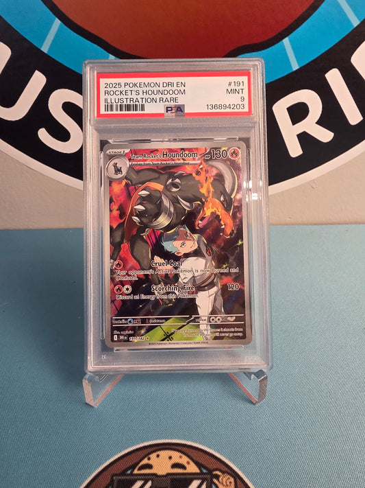 Team Rocket's Houndoom 191/182 Illustration Rare PSA 9