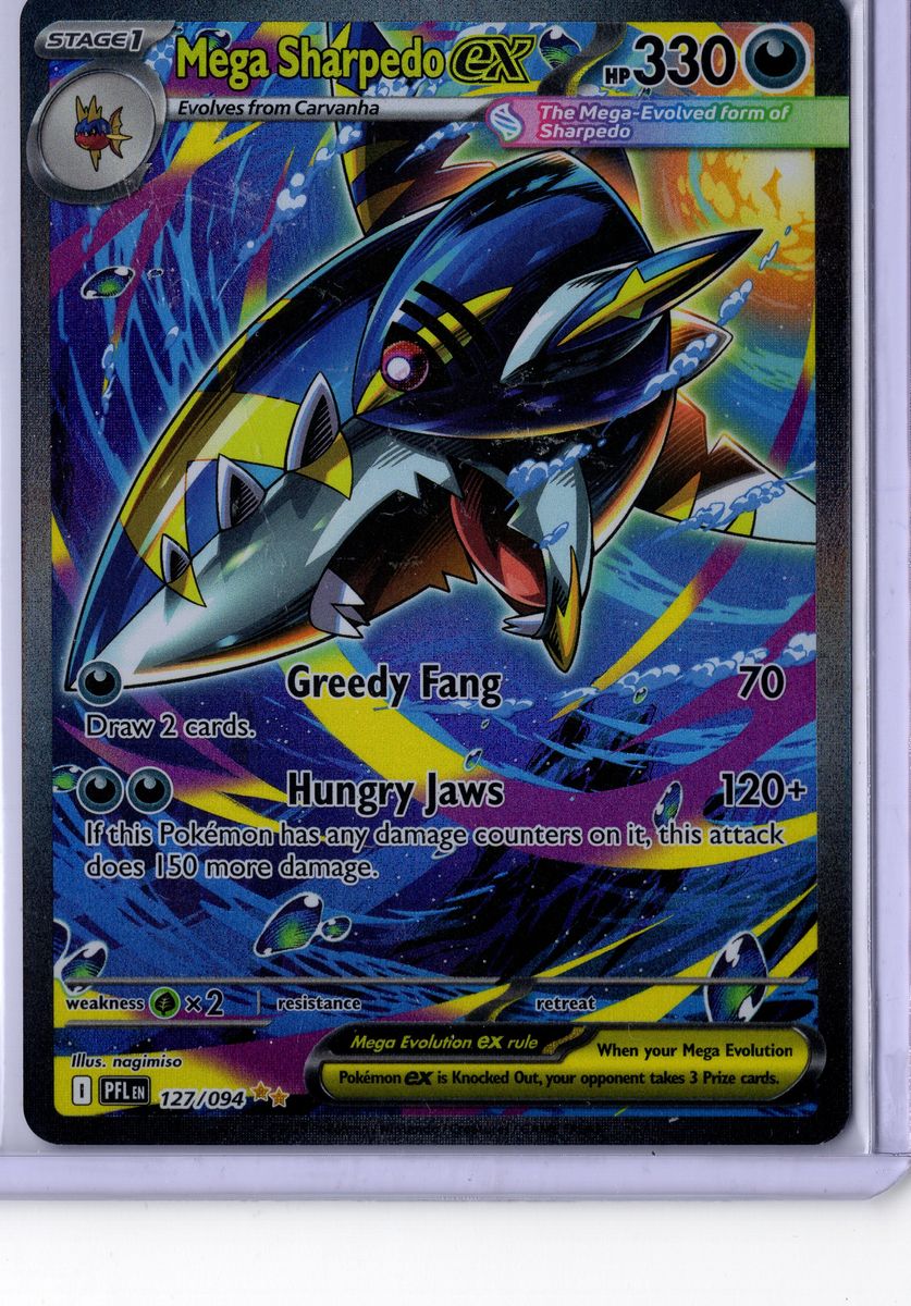 Mega Sharpedo ex - 127/094 - Pokemon Phantasmal Flames - NM
