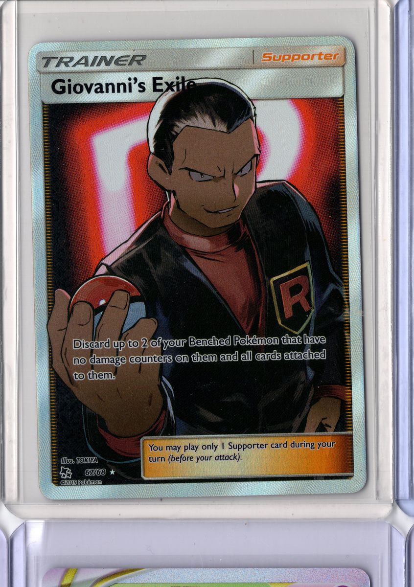 Giovanni's Exile #67 2019 Pokemon Sun & Moon Hidden Fates Trainer English NM