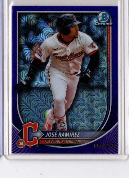 José Ramírez - Mojo Purple Refractor /250 - 2025 Bowman Chrome - NM