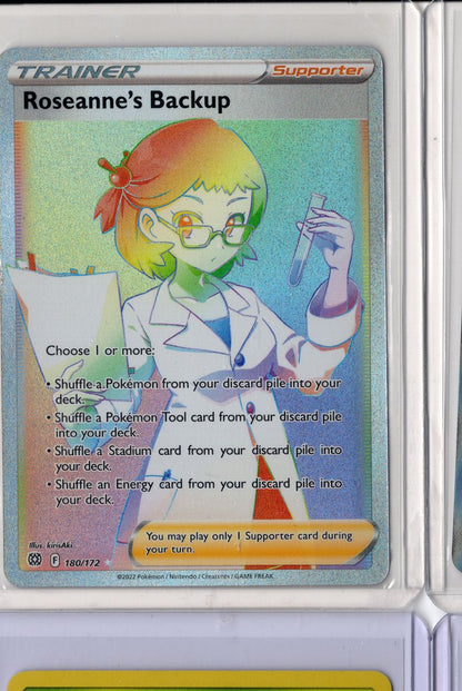 Roseanne's Backup #180 2022 Pokemon Brilliant Stars Full Art Ultra Rare NM