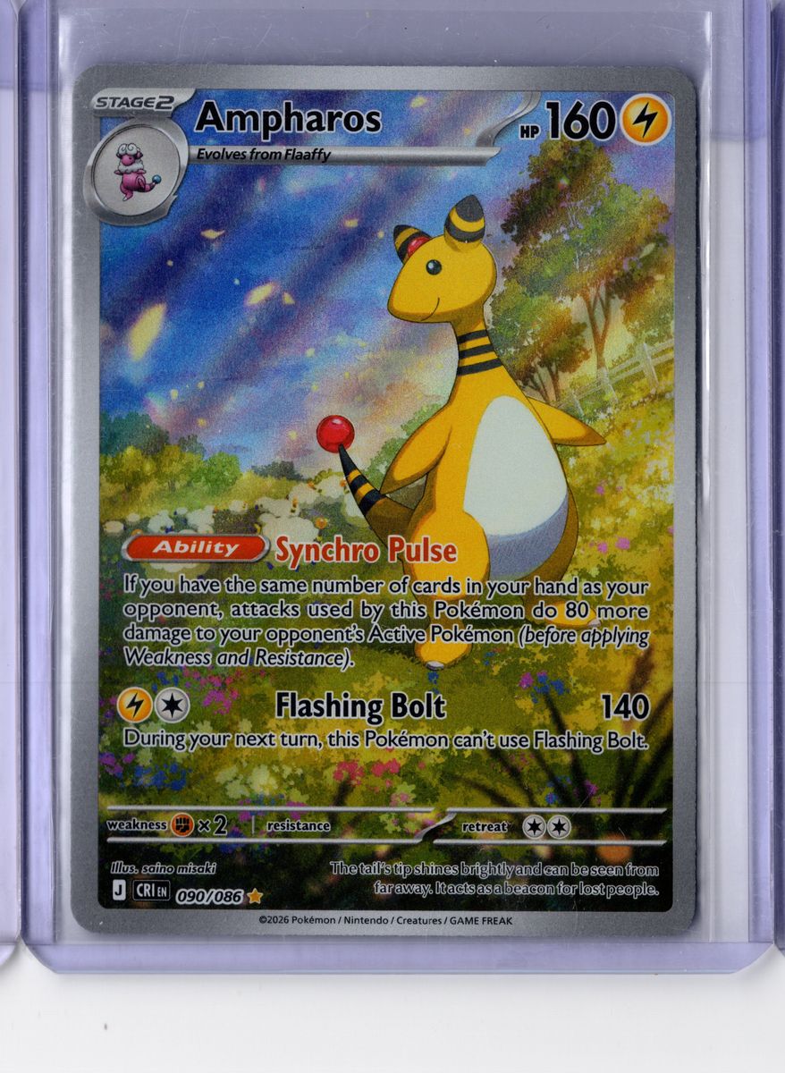 Ampharos #90 2026 Pokemon Mega Evolution Chaos Rising English NM