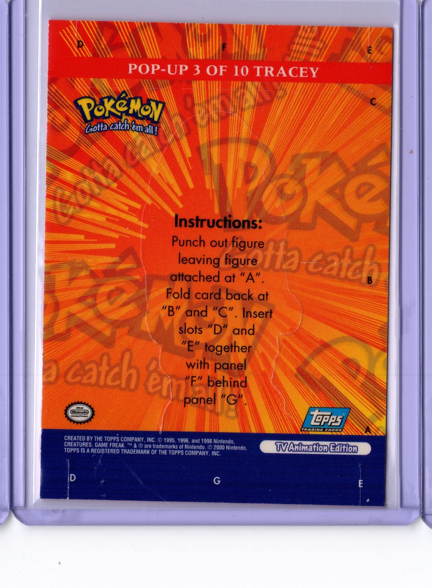 Tracey Die-Cut 3/10 Topps Pokemon TV Animation Edition Series 1 - English NM