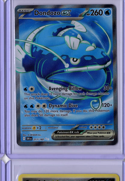 Dondozo EX 211 2025 Pokemon Scarlet & Violet Destined Rivals - English NM