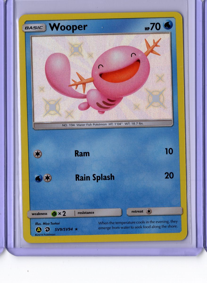 Wooper SV9 2019 Pokemon Sun & Moon Hidden Fates - English NM