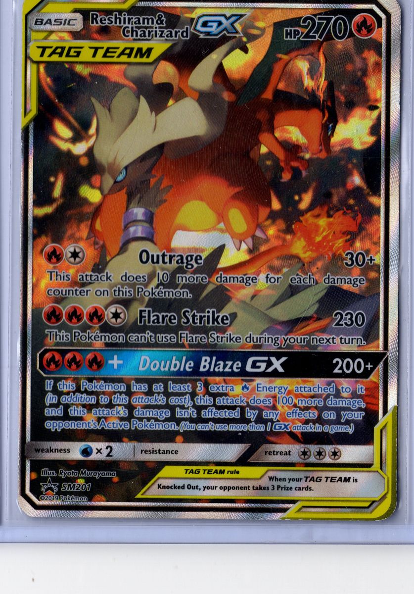 Reshiram & Charizard GX - #SM201 - Pokemon Promo - NM