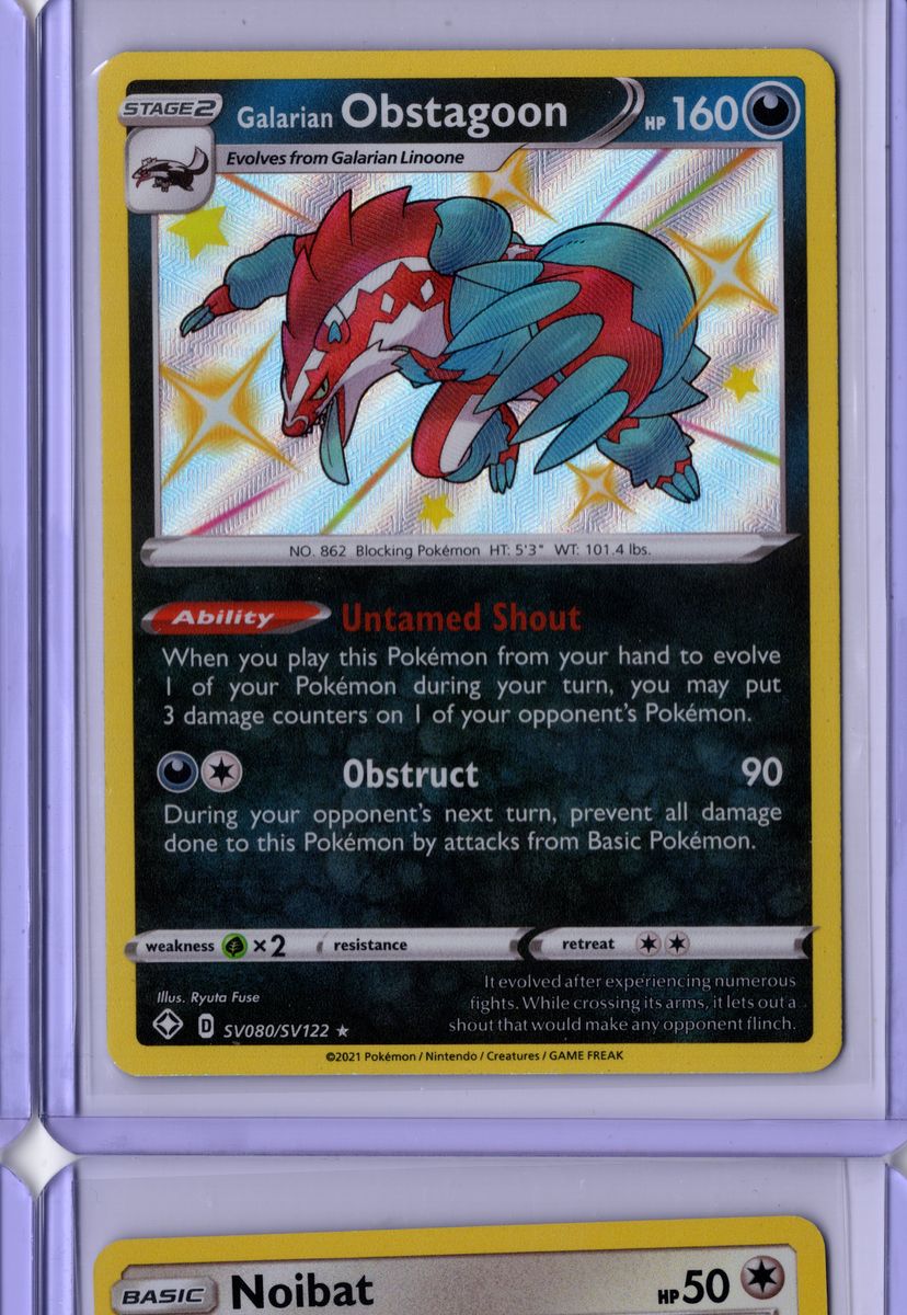 Galarian Obstagoon SV080 2021 Pokemon Shining Fates - English NM