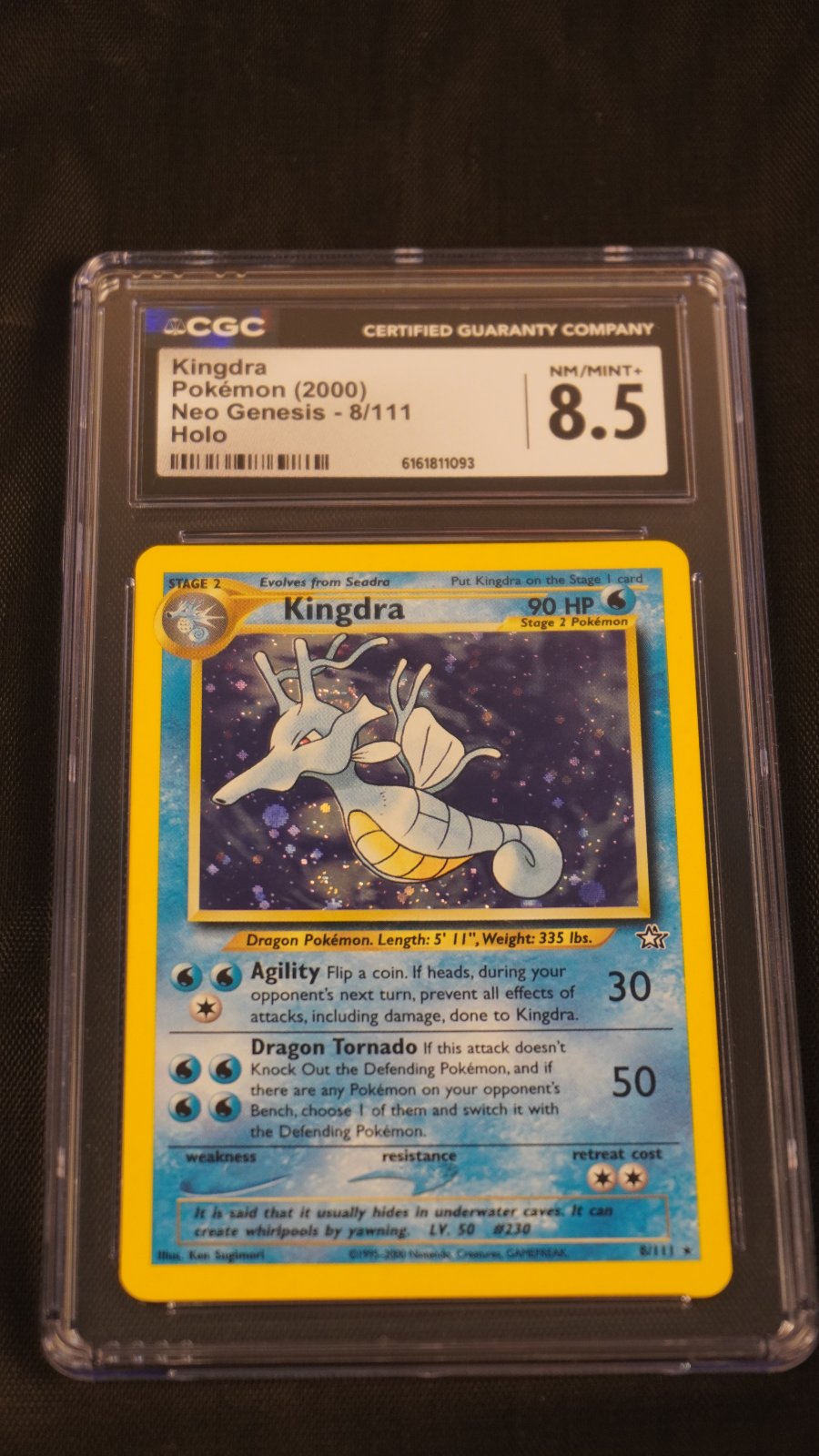 Kingdra 2000 Pokemon Neo Genesis Holo 8 - CGC 8.5