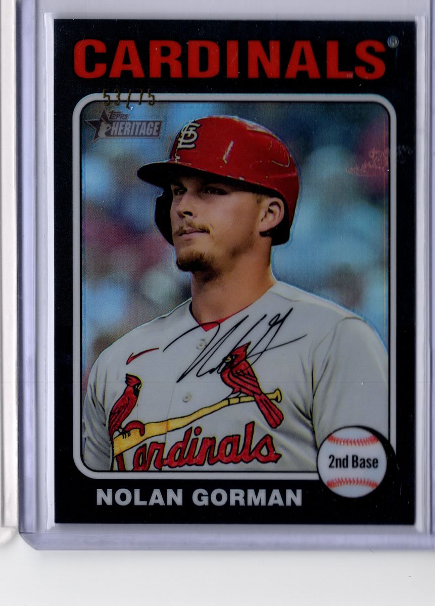 Nolan Gorman - Black Chrome /75 - 2024 Topps Heritage - NM