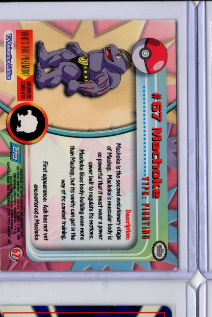 Machoke #67 2000 Topps Chrome Pokemon Lightly Played