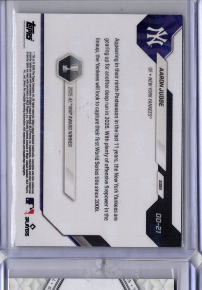 Aaron Judge 2026 Topps Now Road to Opening Day #OD-21 Blue /150 NM Yankees
