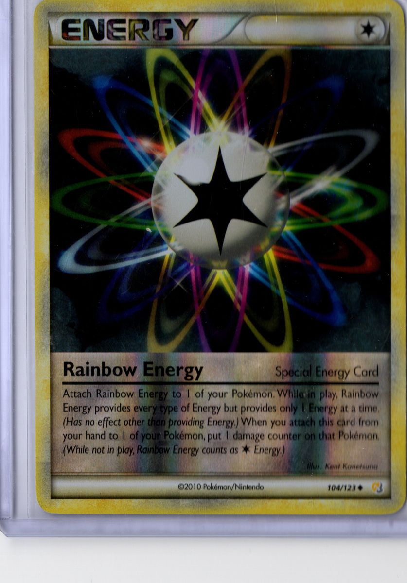 Rainbow Energy [Reverse Holo] - #104 - Pokemon Heartgold & Soulsilver - LP