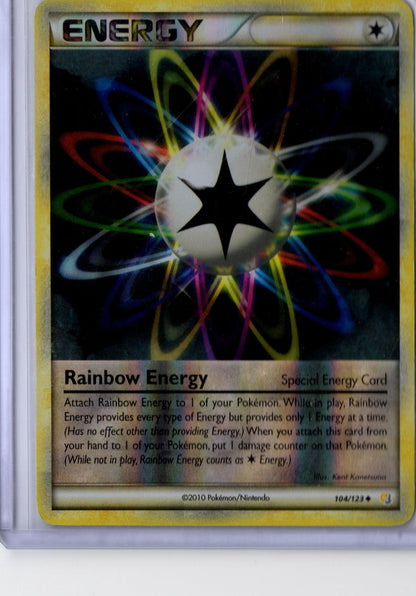 Rainbow Energy [Reverse Holo] - #104 - Pokemon Heartgold & Soulsilver - LP
