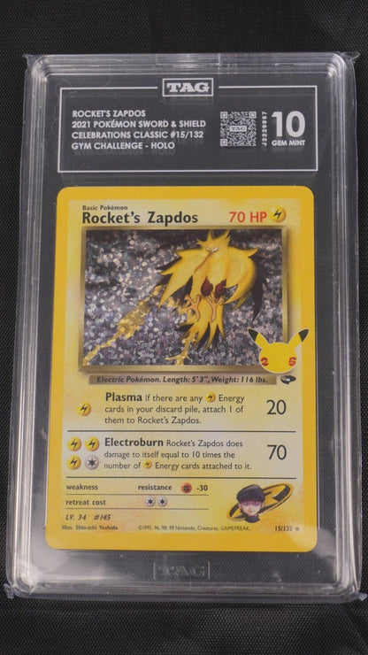 Rocket's Zapdos - Holo - TAG 10