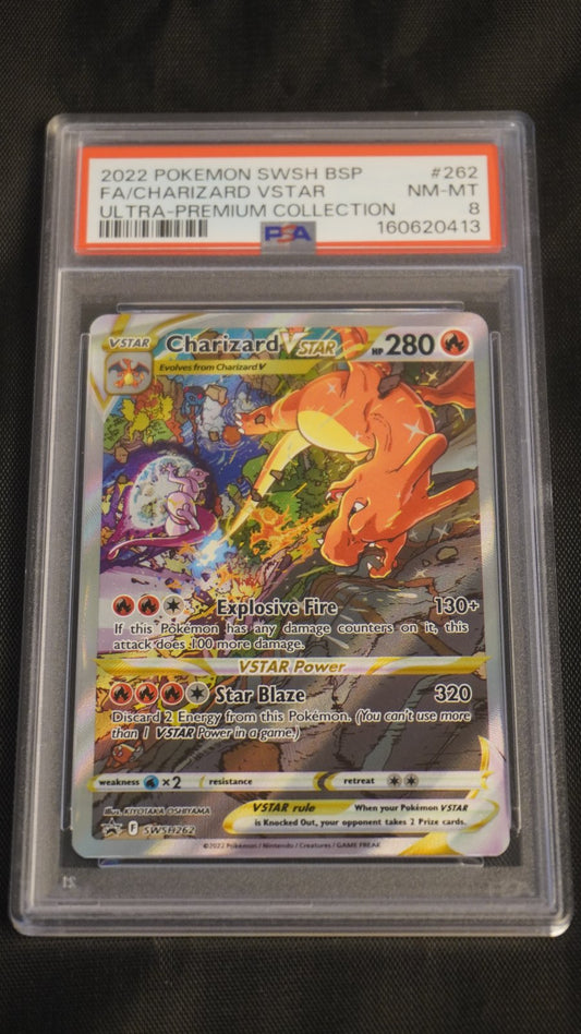 Charizard 2022 Pokemon SWSH Black Star Promo 262 - PSA 8