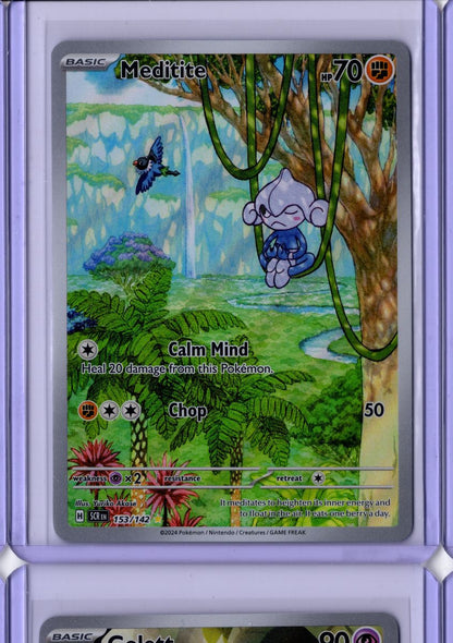 Meditite 153 2024 Pokemon Scarlet & Violet Stellar Crown - English NM