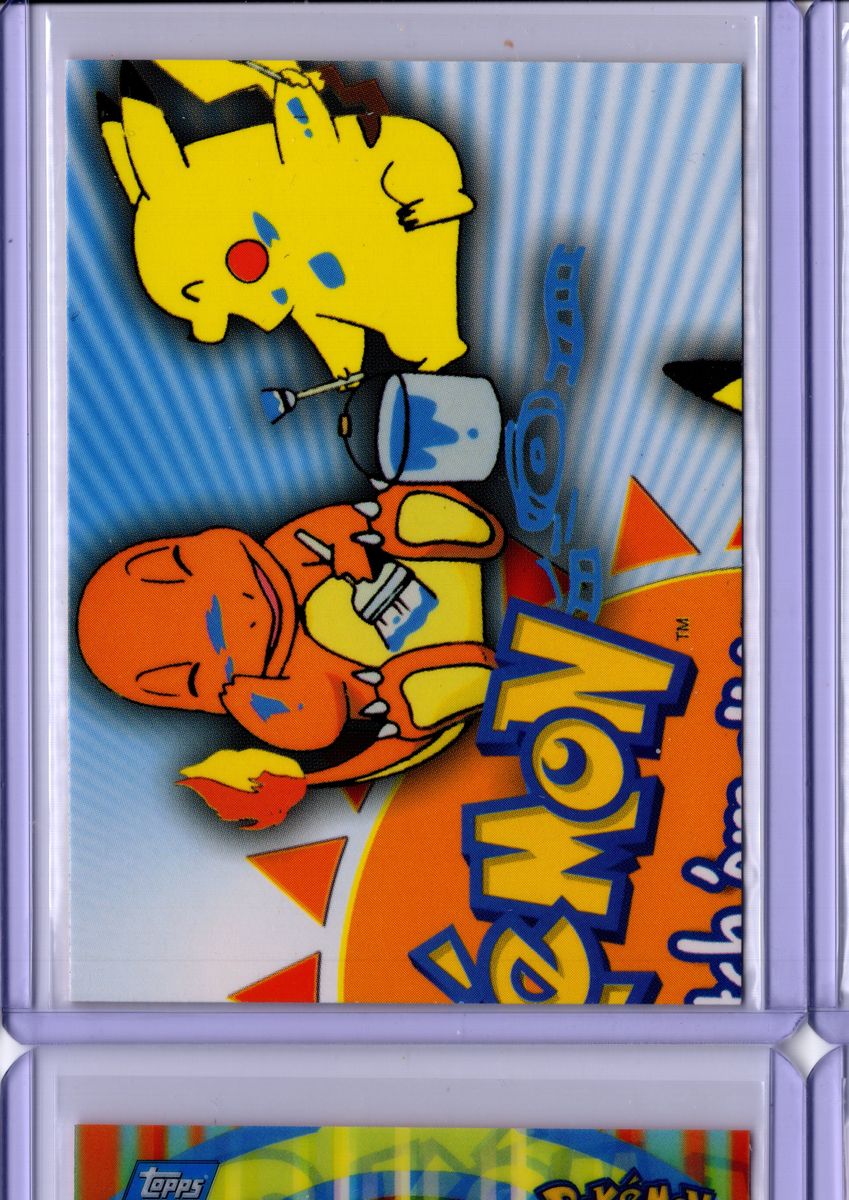 Pikachu and Charmander Puzzle Back P02 Topps Pokemon 3 The Movie - English LP