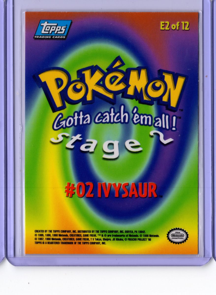 Ivysaur Evolution E2 Topps Pokemon The First Movie - English LP