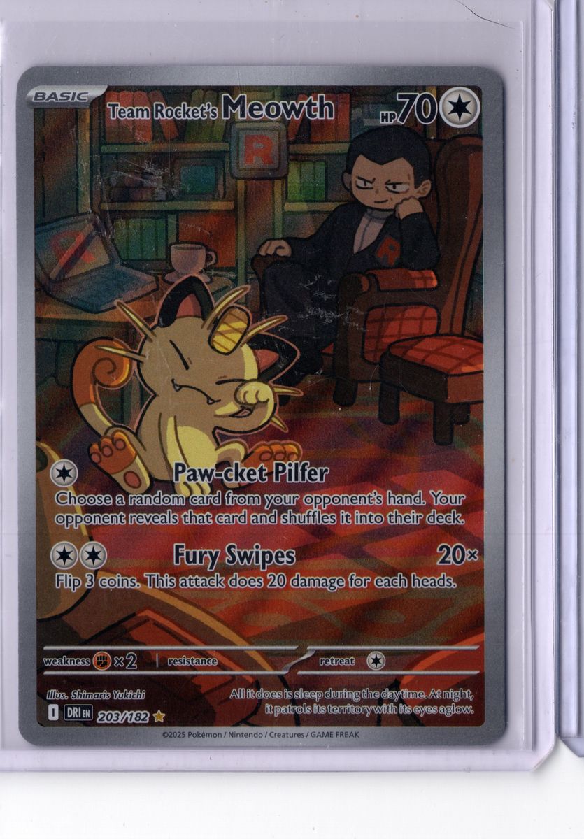 Team Rocket's Meowth - Special Illustration Rare - 2025 Pokemon Scarlet & Violet