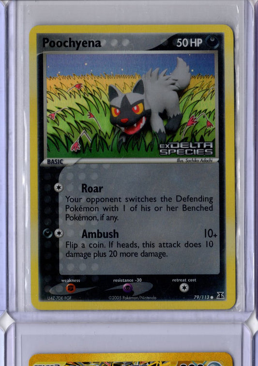 Poochyena Reverse Holo 79 2005 Pokemon EX Delta Species - English NM