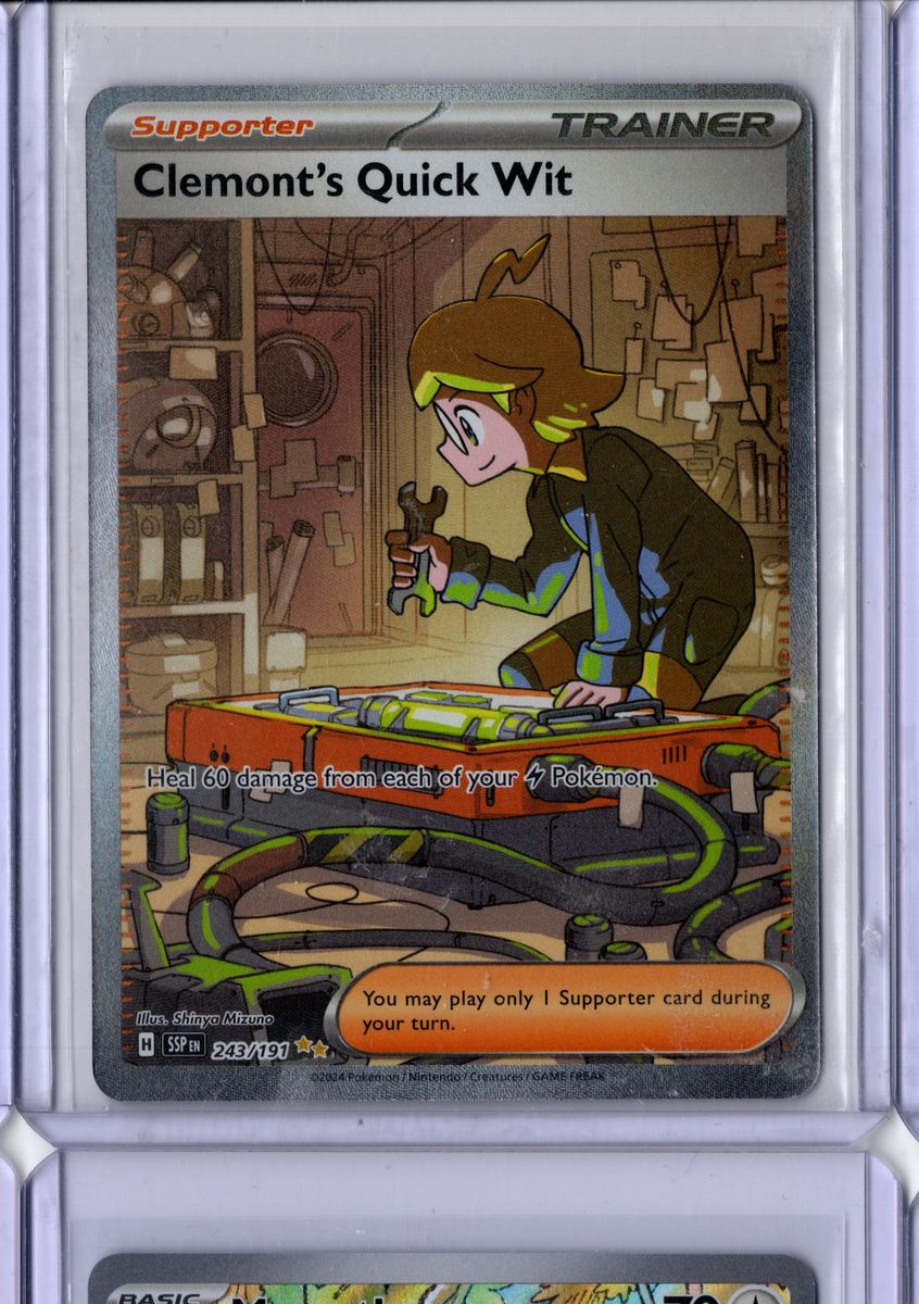 Clemont's Quick Wit 2024 Scarlet & Violet Surging Sparks #243 English NM