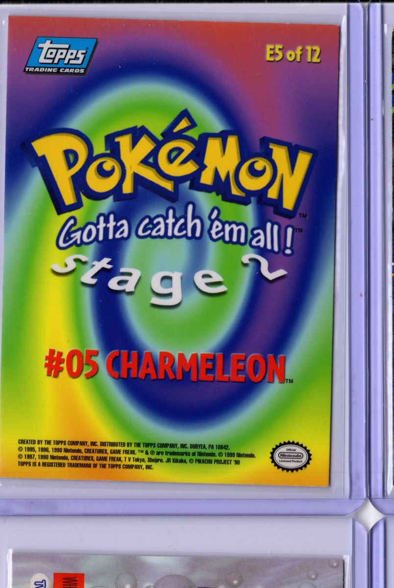 Charmeleon Evolution E5 Topps Pokemon The First Movie - English LP