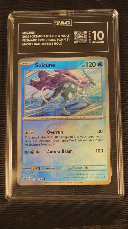 Suicune - Master Ball Reverse Holo - TAG 10