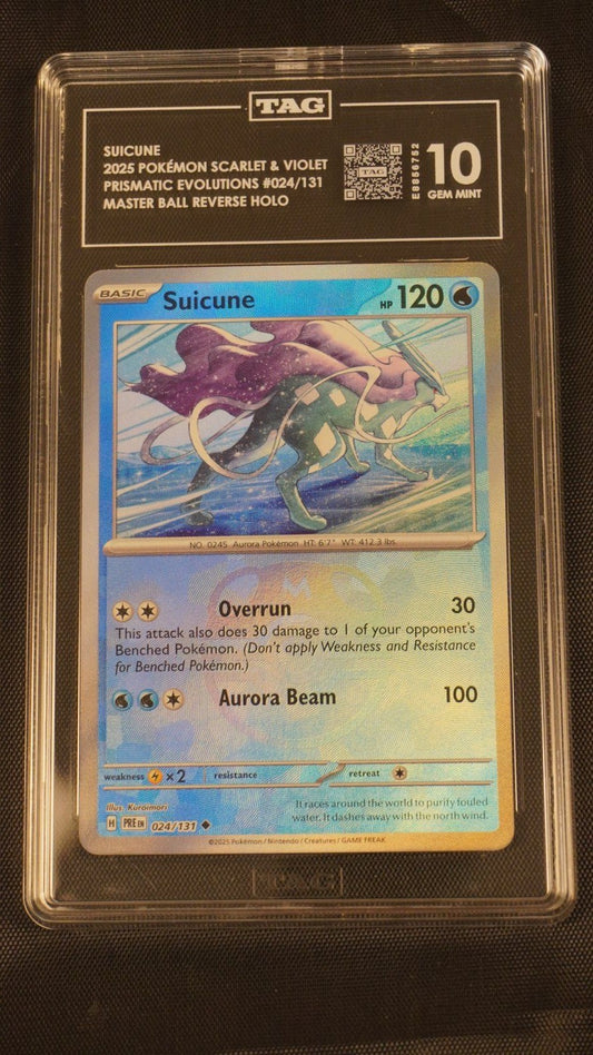 Suicune - Master Ball Reverse Holo - TAG 10