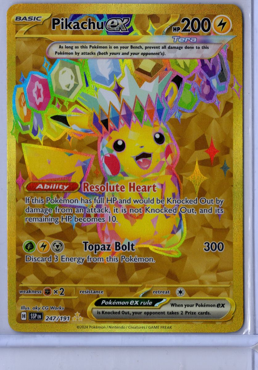 Pikachu ex - 247/191 - Pokemon Surging Sparks - NM