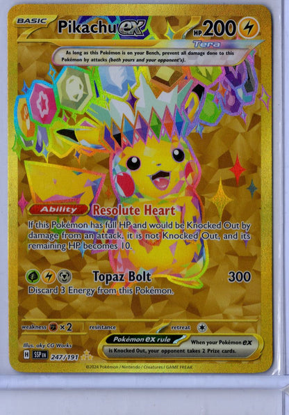 Pikachu ex - 247/191 - Pokemon Surging Sparks - NM