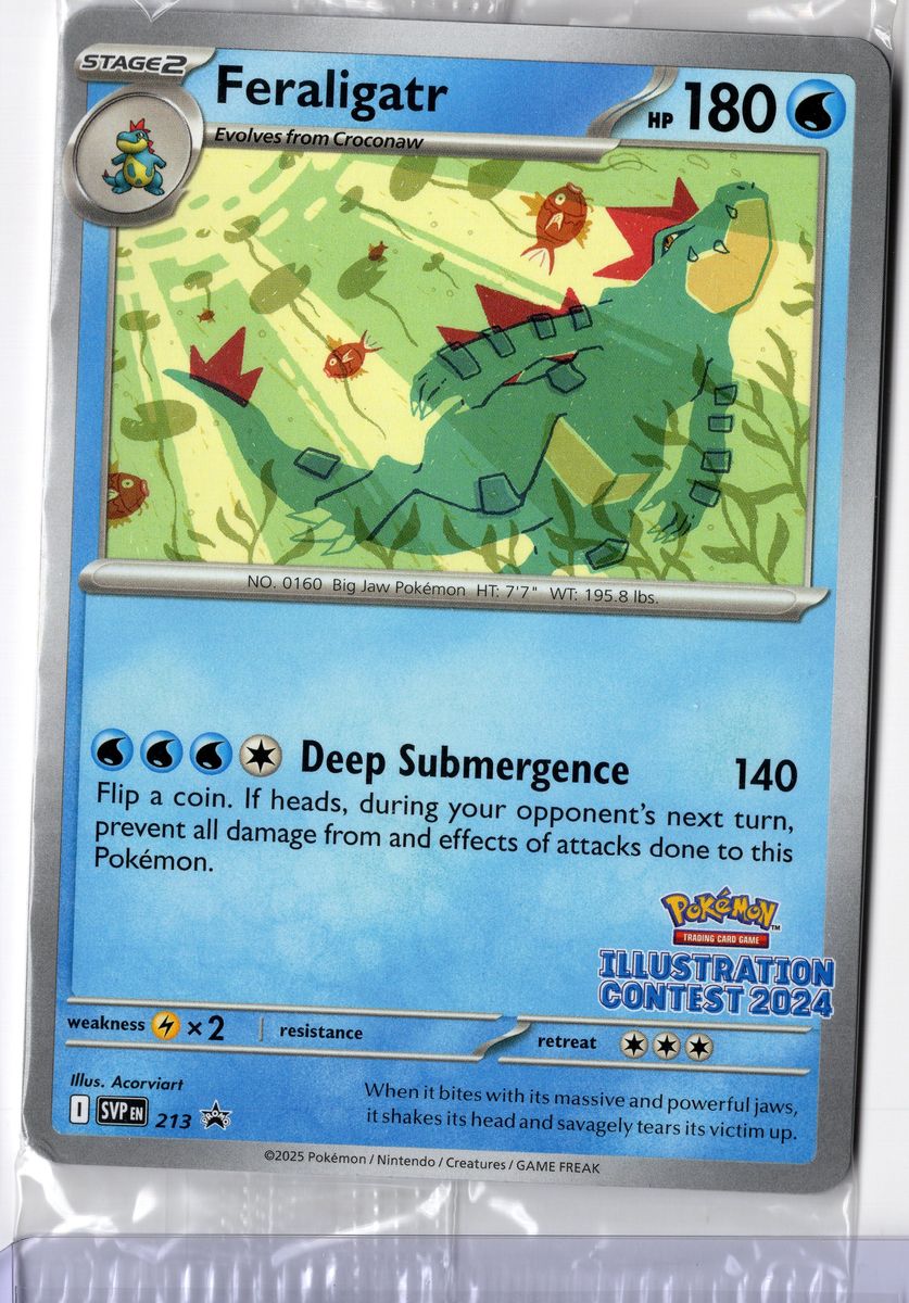 Feraligatr Pikachu Toxtricity - Illustration Contest SEALED Pokemon Promo