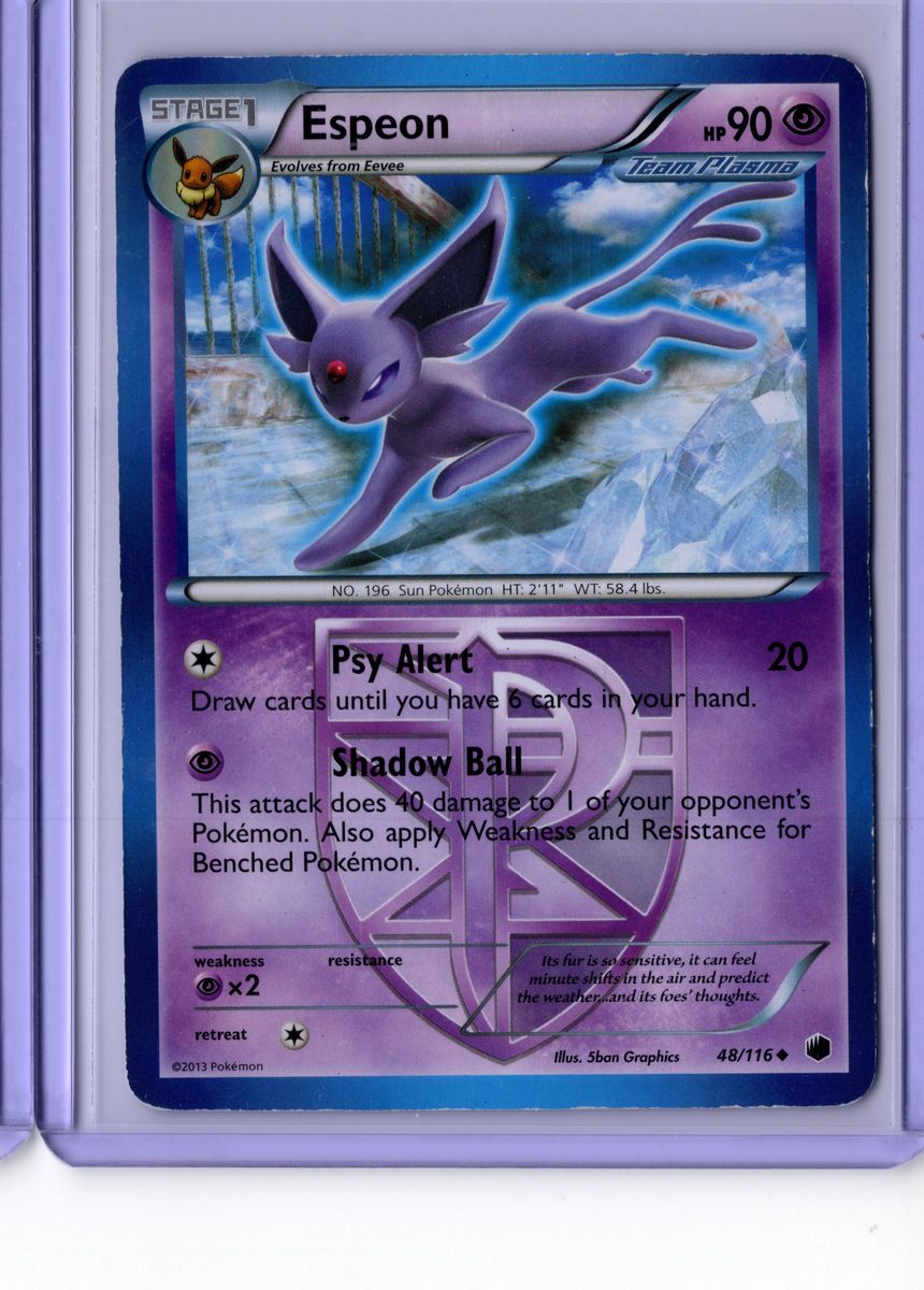 Espeon 48 2013 Pokemon Black & White Plasma Freeze - English LP