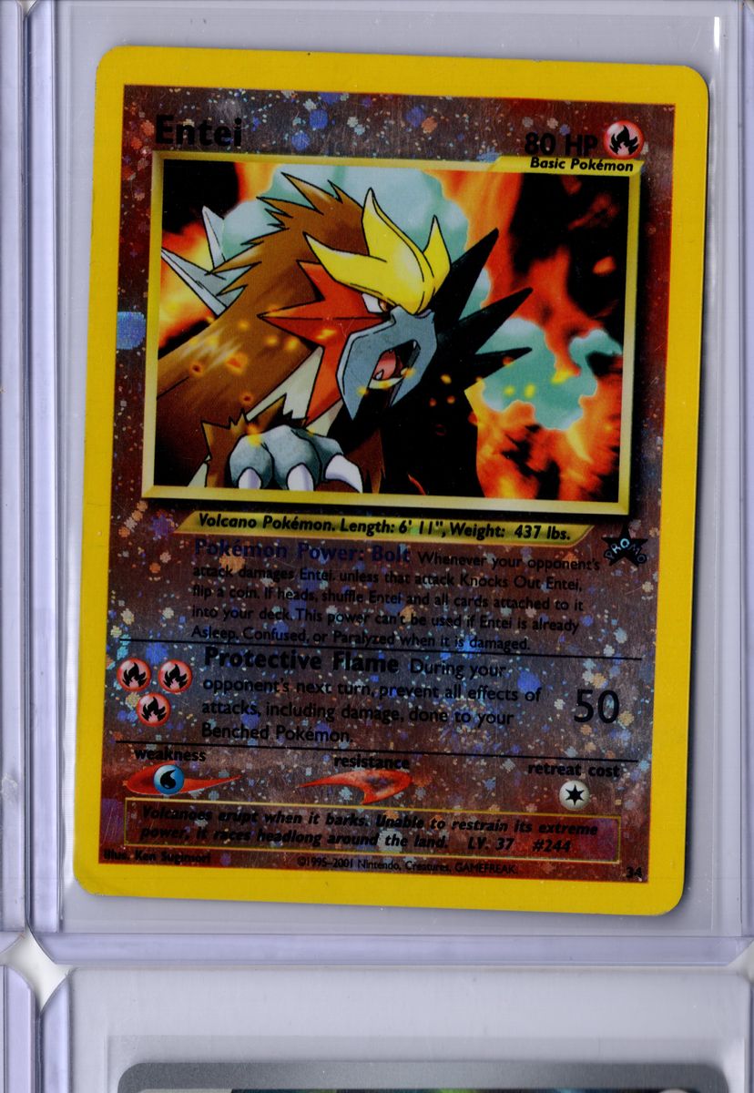 Entei Reverse Foil 2001 Pokemon Game Movie Promo #34 English MP