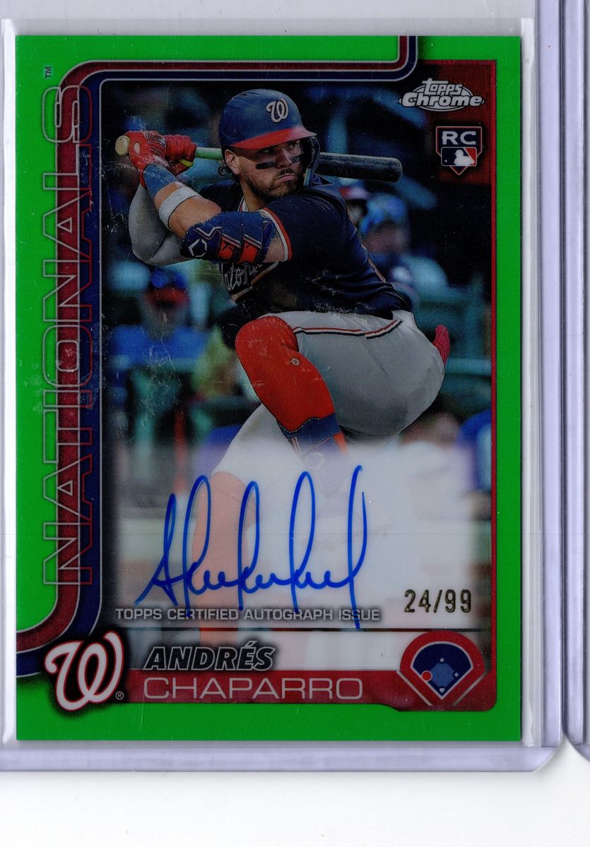 Andrés Chaparro - Green Refractor RC Auto 24/99 - 2025 Topps Chrome - NM