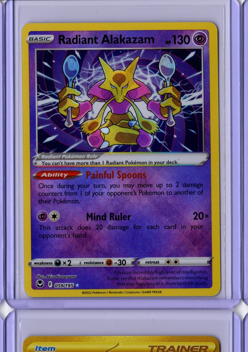 Radiant Alakazam 59 2022 Pokemon Silver Tempest - English NM
