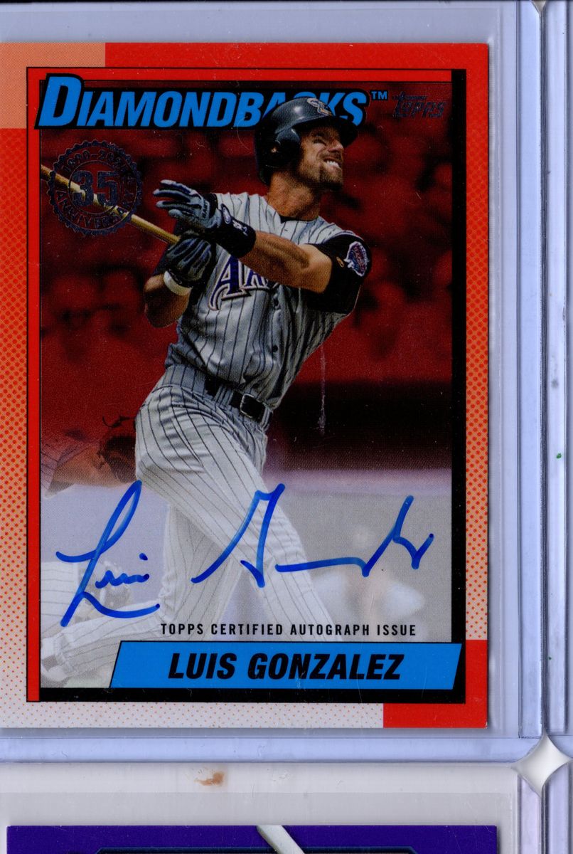 Luis Gonzalez 2025 Topps 1990 Topps Auto #90B2-LGO Red Parallel /5 NM