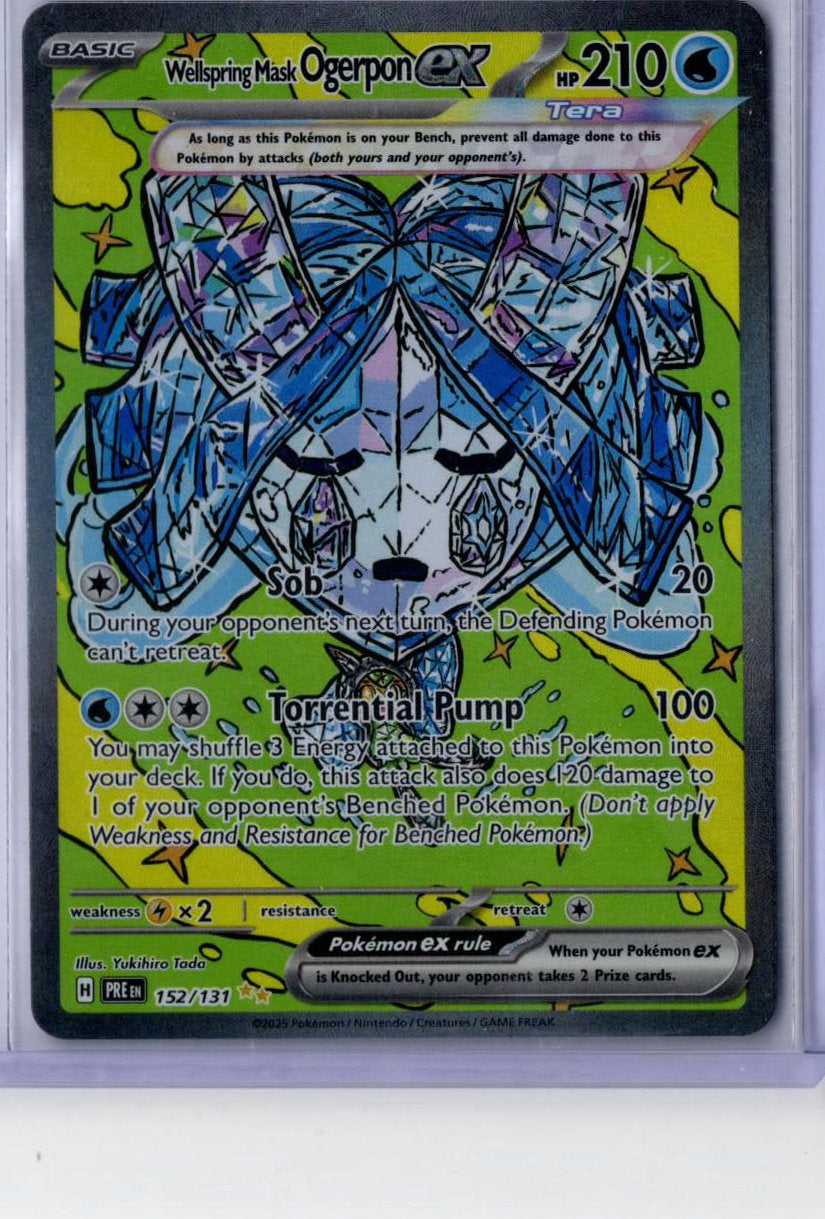 Wellspring Mask Ogerpon ex - 152/131 - Pokemon Prismatic Evolutions - NM