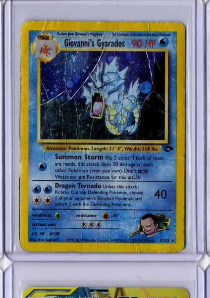 Giovanni's Gyarados Holo Rare #130 Gym Challenge - English DMG