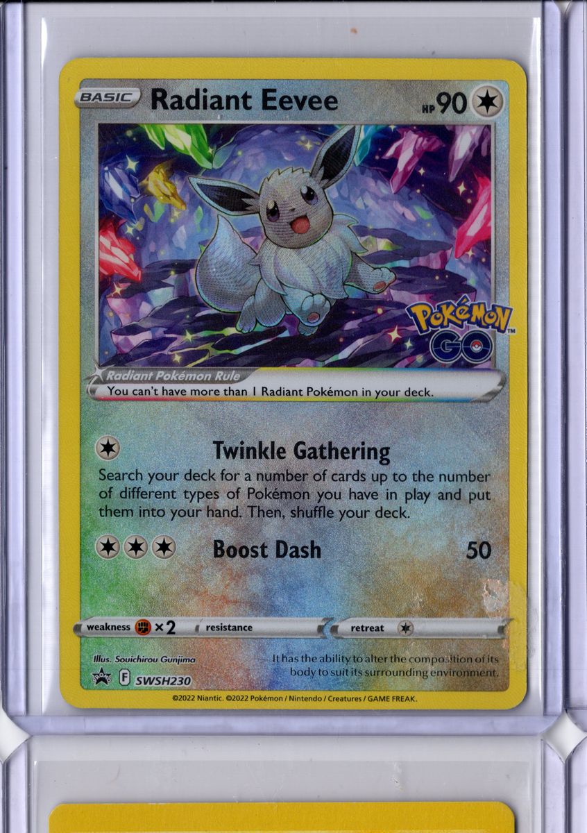 Radiant Eevee #55 2022 Pokemon Go Holo Rare Near Mint