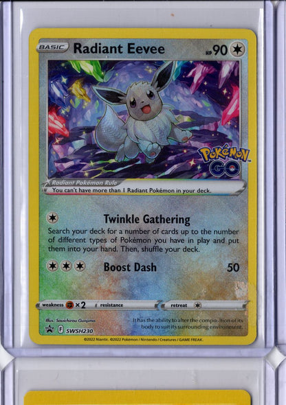Radiant Eevee #55 2022 Pokemon Go Holo Rare Near Mint