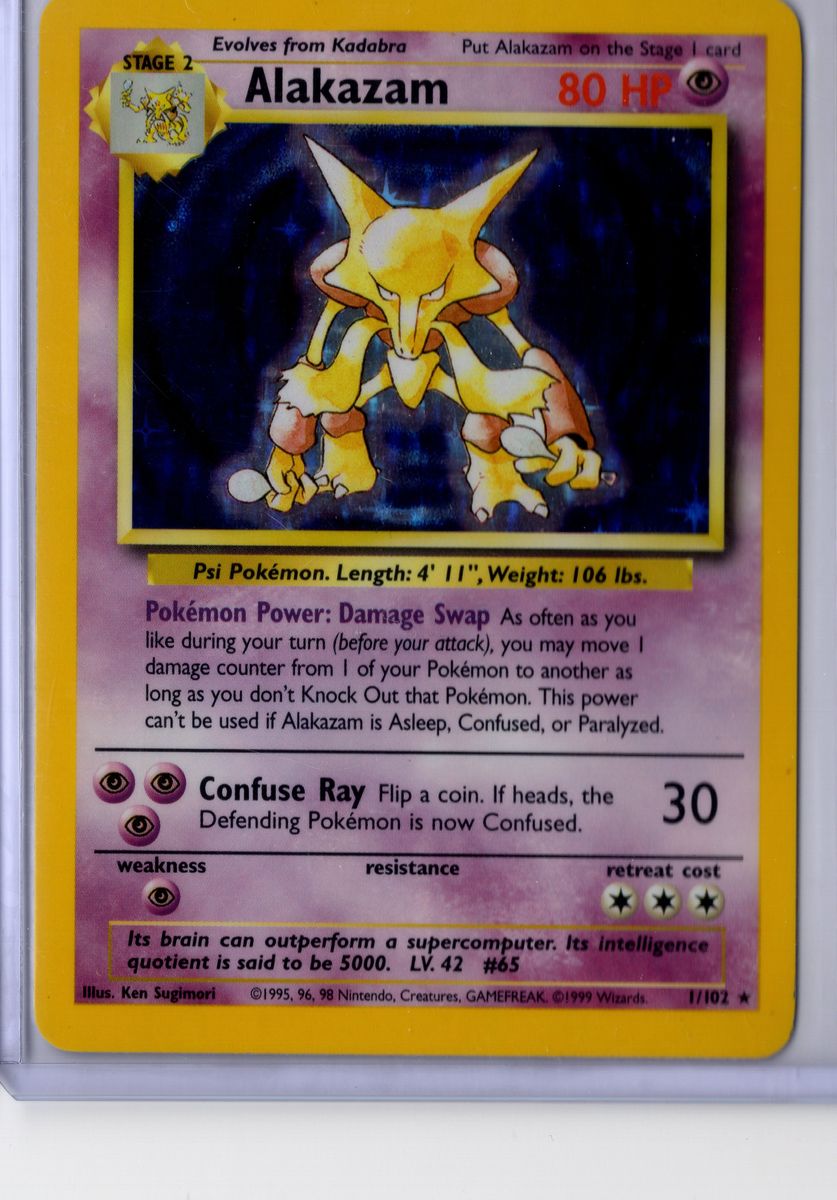 Alakazam - 1/102 - Pokemon Base Set - LP