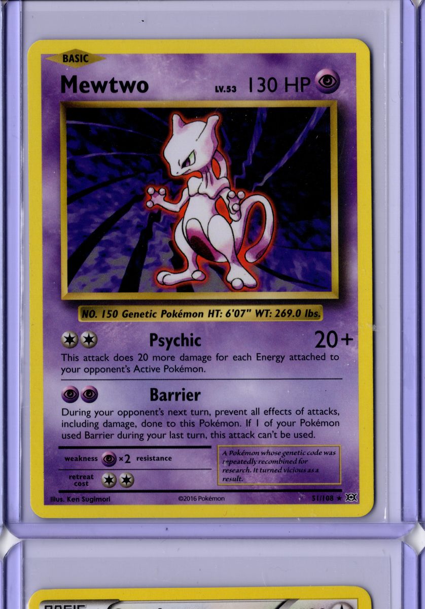 Mewtwo 51 2016 Pokemon XY Evolutions - English NM