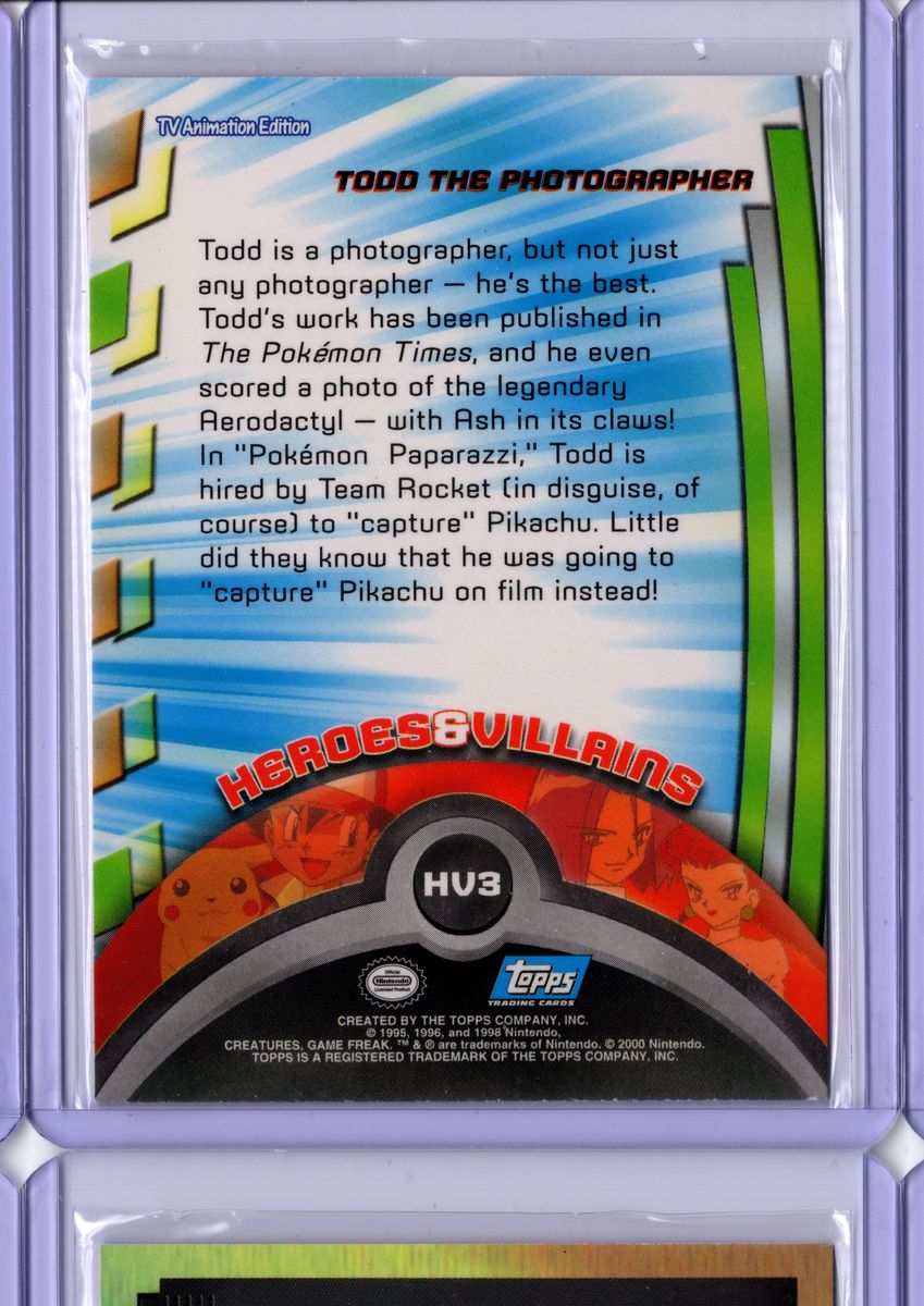 Todd HV3 Topps Pokemon TV Animation Edition Series 1 - English LP