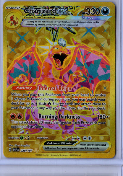 Charizard ex - 228/197 - Pokemon Obsidian Flames - NM