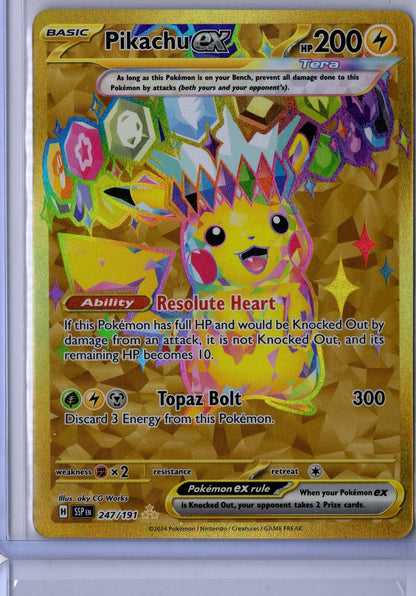 Pikachu ex - 247/191 - Pokemon Surging Sparks - NM