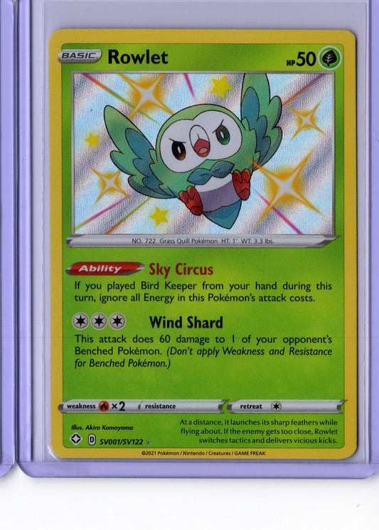 Rowlet SV001 2021 Pokemon Shining Fates - English NM