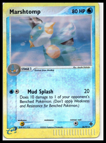 Marshtomp [Reverse Holo] - Pokemon Dragon #36 - MP