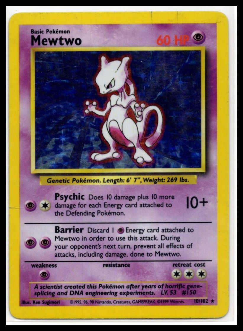 Mewtwo - Base Set 10/102 - HP